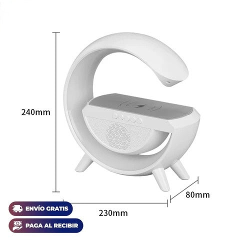 Lámpara Inteligente con Altavoz Bluetooth y Cargador Inalámbrico